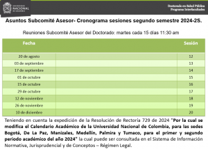 Fechas comite