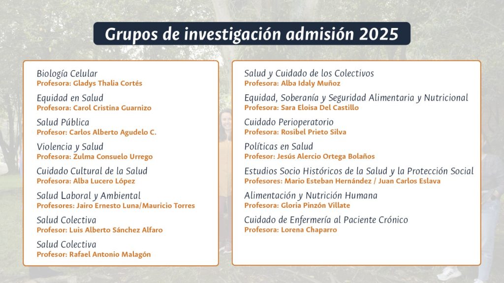 Grupos de investigación