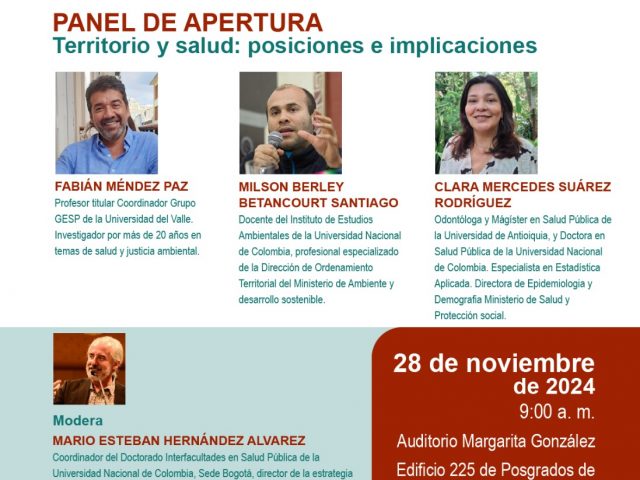 PANEL INAUGURAL EN EL MARCO DEL VIGÉSIMO COLOQUIO DE INVESTIGACIÓN EN SALUD PÚBLICA