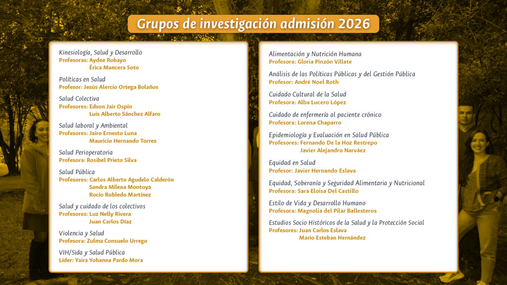 Grupos de investigacion 2026