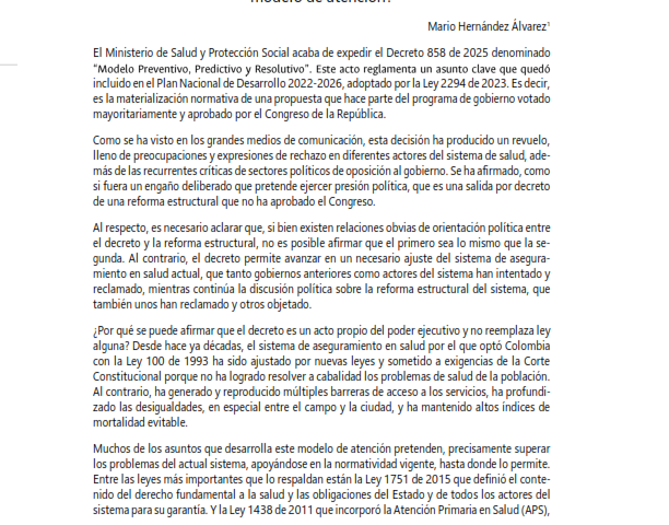 ¿POR QUÉ TANTO REVUELO CON EL DECRETO DE MINSALUD SOBRE EL MODELO DE ATENCIÓN?
