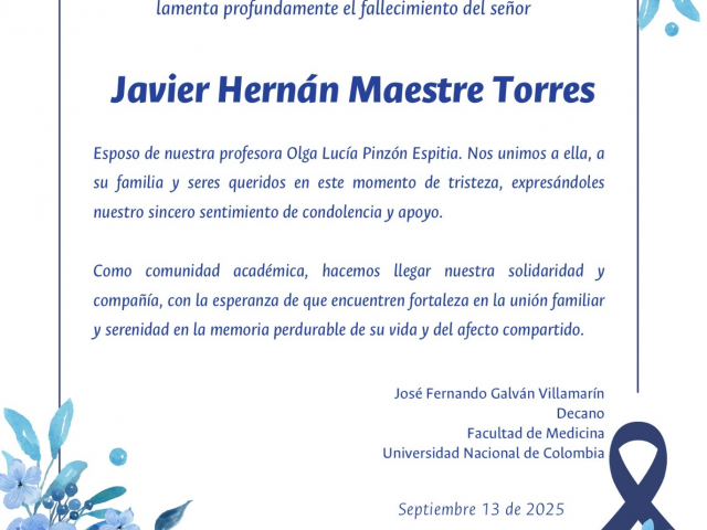 MENSAJE DE CONDOLENCIAS