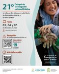 AMPLIACIÓN FECHAS DE INSCRIPCIÓN HASTA EL 19 DE SEPTIEMBRE, 21° COLOQUIO DE INVESTIGACIÓN ES SALUD PÚBLICA